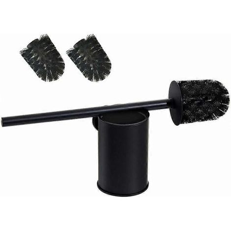 Schwarze, wandmontierte Toilettenbürste aus Edelstahl 304 (1/4)