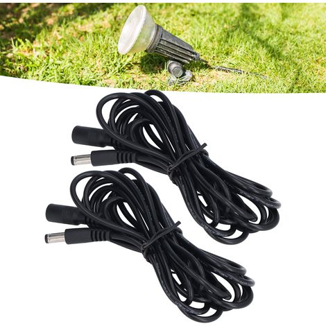 2 Pièces Câble d'Extension pour Lumière Solaire LED, Câble d'Alimentation DC 5.5x2.1mm 12V 24V pour Surveillance (1/5)