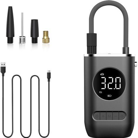 Compresseur d'air portable, mini pompe à vélo électrique 150 PSI avec tête de perçage