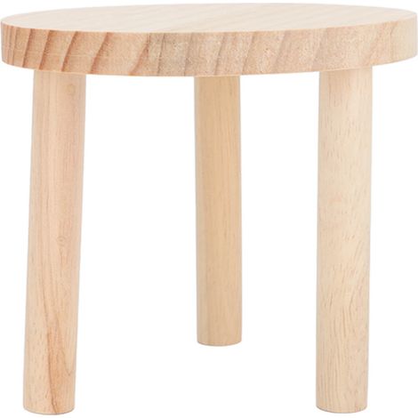 Plateforme de jeu en bois de pin ronde pour hamster, idéale pour un hamster doré ou un rat. Branche fleurie. (1/5)
