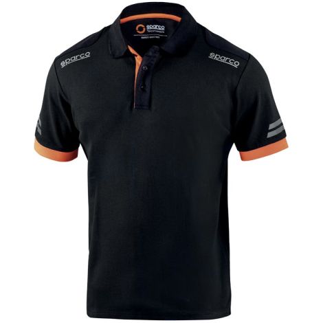 Polo da lavoro Sparco Toledo Tech Polo - XXXL - Nero/Arancione