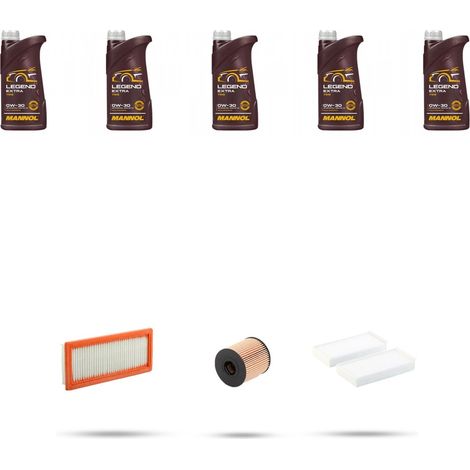 Kit tagliando 3 FILTRI e 5L OLIO compatibile con Citroen Ds7 1.6 PureTech 165kw dal 2018 (1/5)