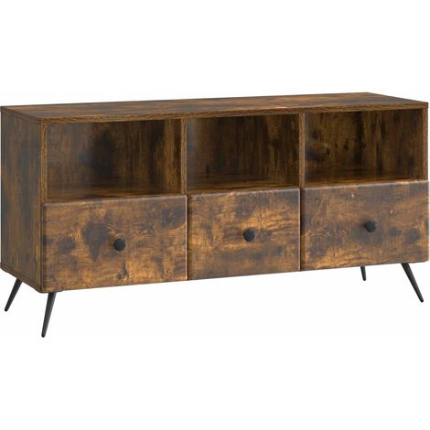 Mobile TV Rovere Fumo 102 x 34,5 x 50 cm Legno ingegnerizzato vidaXL