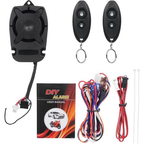 Motorrad-Sicherheitsset, Diebstahlsicherung mit Fernbedienung, akustischem Alarm und Vibrationssensor