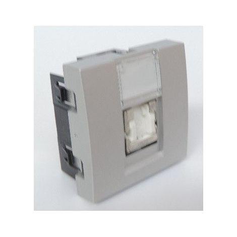 Prise RJ45 Systo Catégorie 5e STP pour Grade 1 2 modules Titane HAGER WS217T