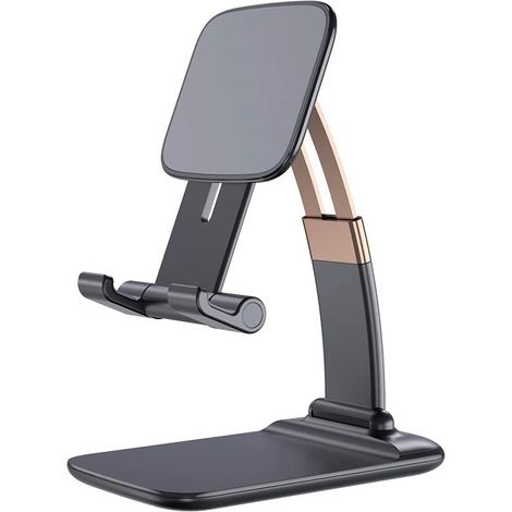Support Téléphone Portable - Réglable - Pliable - Pour Bureau - Compatible Tous Smartphones Et Tablettes 4 À 9,7 Pouces - 1 Pièce (1/5)