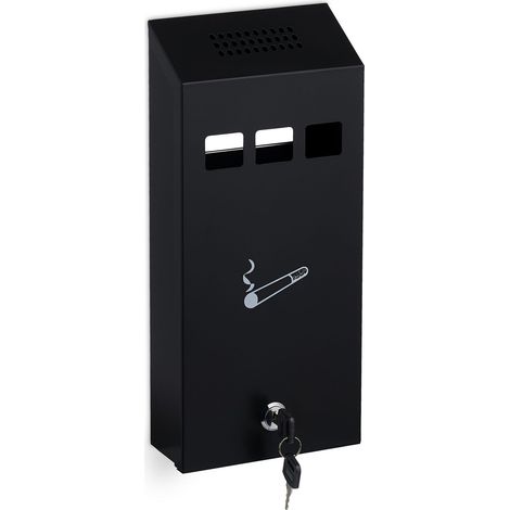 Cenicero de pared negro