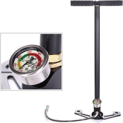 3 Stage PCP 4500psi Air Rifle Hand Pump with Pressure Gauge