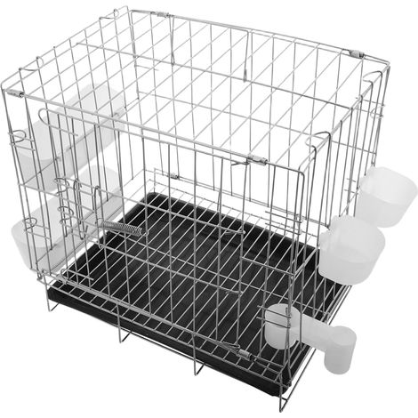 Cage à Pigeons Pliable pour Élevage et Accouplement avec Plateau (1/5)