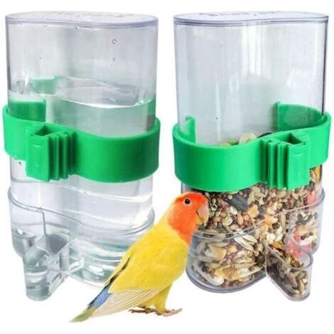 2 Pièces Piège à Eau Automatique, Abreuvoir À Oiseaux, Automatique Mangeoires, Abreuvoir À Oiseaux Automatique, Mangeoire À Oiseaux, pour Oiseaux Cage Accessoires Fournitures (1/5)