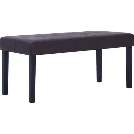 Banc 106 cm Marron Similicuir Rozy (1/5)