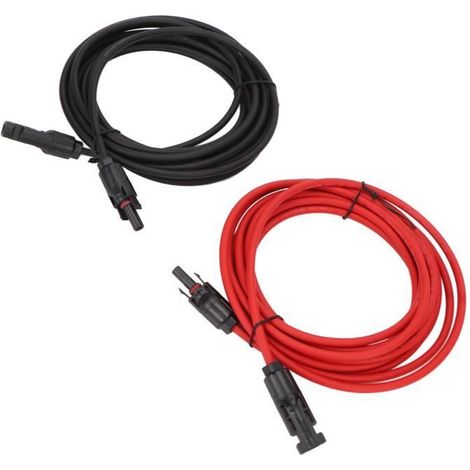 LAM-1 paire Rallonge de câble solaire 4mm² connecteur MC4 pour systèmes solaires photovoltaïques 4m (1/4)