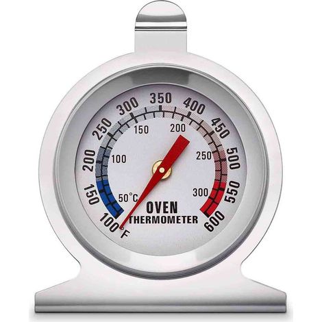 Thermomètre de cuisine pour aliments - Thermomètre de four en acier inoxydable - Lecture instantanée, plage de mesure 100-600 °F, indicateur de température de cuisine-AquaForge