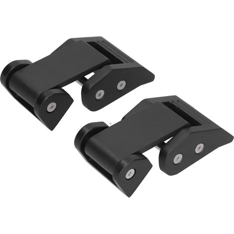 Motorhaubenverschluss aus schwarzer Aluminiumlegierung, Verriegelungssatz für Jeep Wrangler und Gladiator, robuste Befestigung, Paar (2 Stück). (1/5)