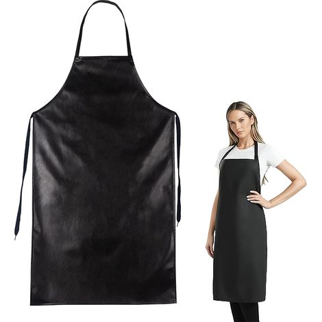 Tablier imperméable en polyuréthane unisexe - Tablier de cuisine anti-huile et résistant avec bretelles réglables pour chef, boucher, barbier et vaisselle (1/5)