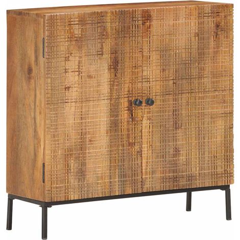 Buffet - Armoire de rangement Enfilade 75 x 30 x 75 cm Bois de manguier massif BV776502 - BonneVie (1/5)