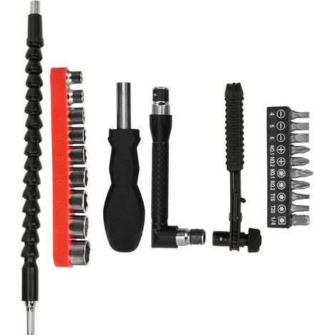 23-teiliges Set flexibler Schaftbits aus Kohlenstoffstahl für Schraubendreher, Steckschlüssel und Handwerkzeuge für elektrische Bohrmaschinen (1/5)