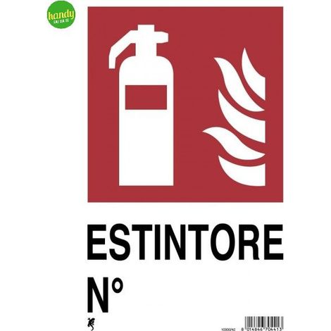 Cartello in plastica "estintore" 30 x 20 cm