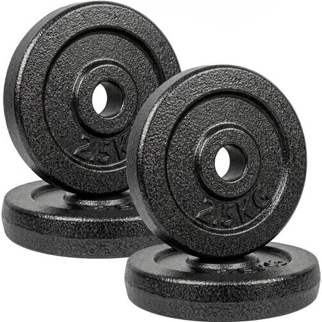 "SPORTNOW Weight Plates Set, 1""/2.5cm Weight Disc Pair, 4 x 2.5kg" (1/5)