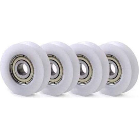 10 pieces of U-shaped nylon guide pulleys with integrated 608 ball bearing, 6x30x10mm (1/4)