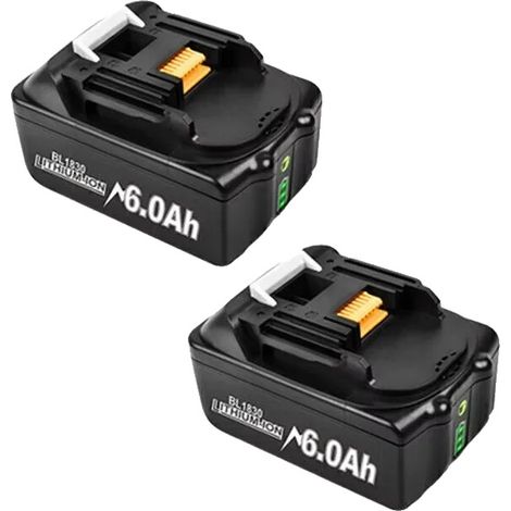 Batterie Rechargeable, Capacité de 6000mAh, Tension de 18V, Compatibilité Polyvalente, 2 Batterie (1/2)