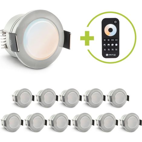 Einbaustrahler Mini Genova 3W CCT IP65 - Farbe: acryl - Anzahl: 12x