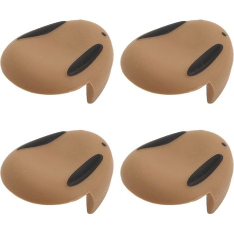 12 Protections d'angle lapin pour meubles, coins arrondis sécurité enfant, couleur marron (1/5)
