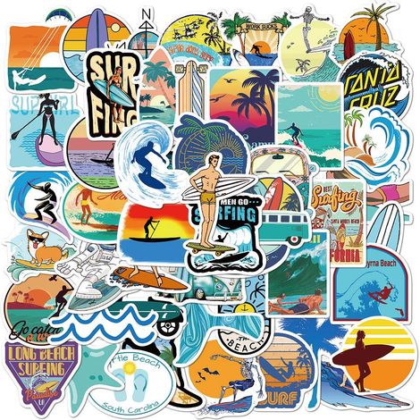 Pack 50 autocollants vinyle graffiti pour ordinateur portable, voiture, skateboard, moto, vélo, bagages, pare-chocs - décalcomanies bombes stylées (38) (1/5)