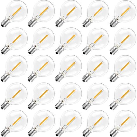 25pcs Ampoule G40 E12 LED - Blanc chaud 2200K Style Edison rétro - Guirlande décorative - 220V 240V (1/5)
