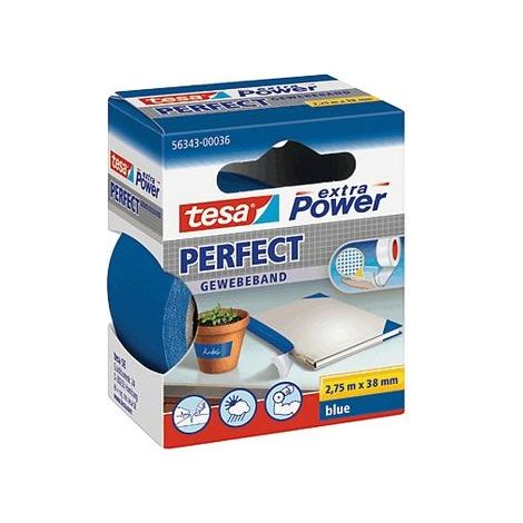 Cinta adhesiva Tesa Power Effect azul 38 mm x 2,75 m (1/2)