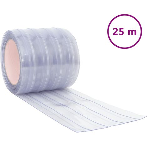 Maison Exclusive - Türvorhang Transparent 200x1,6 mm 25 m PVC