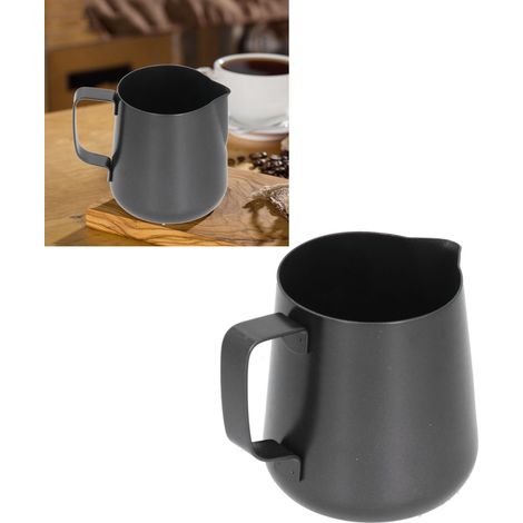 Pitcher à lait inox épais pour mousse à café 350 ml avec bec pointu pour latte art (1/5)