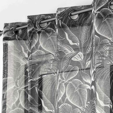 Voilage sable 140 x 240 cm Cabana noir (1/3)