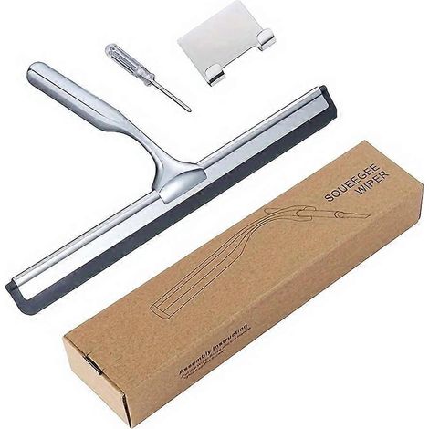 Lot de 1 pièces raclette de douche avec crochet, verre eau détacheur (1/5)