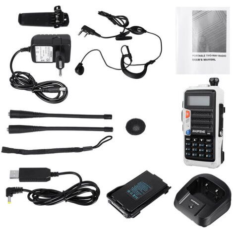 Forehill – Talkie-walkie tri-bande 10W – Portée 10 km – 128 canaux – Batterie Li-ion 2800mAh – Lampe de poche LED – Communication mains libres (1/4)