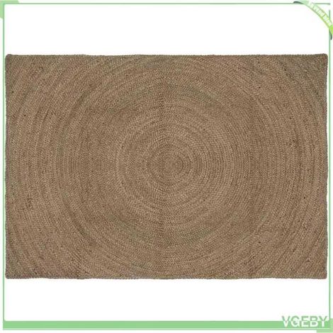 42010542 Tapis de surface Rectangulaire Gris 140 x 200 cm Jute (1/5)