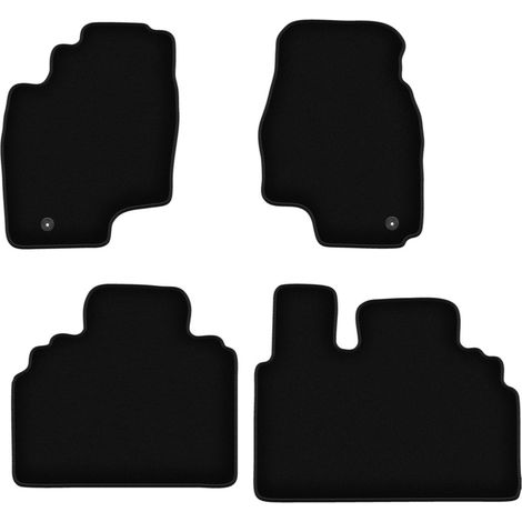 Schwarze Velours-Fußmatten für Toyota Previa II Minivan (2000-2005) (1/5)