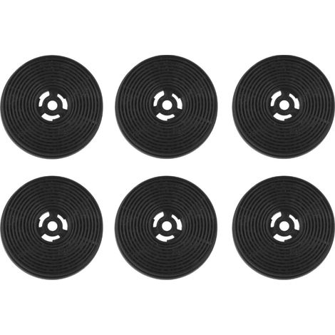 Trade-Shop Aktivkohle-Filter 110 x 25mm kompatibel mit PKM 9039Y, DH60 MB-01, DH60 MB-02, DH60 MS-01, DH60GB-01, DH60GB-02, DH60GB-03, FH60MS - 6 Stück