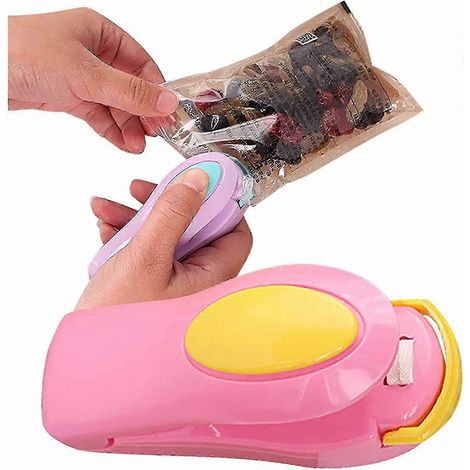 Mini scelleuse thermique, machine de scellage portable, scelleuse de sacs à main à chaud, scelleuse thermique à pression manuelle, pour sacs plastiques de conservation des aliments, fournitures de cui (1/2)