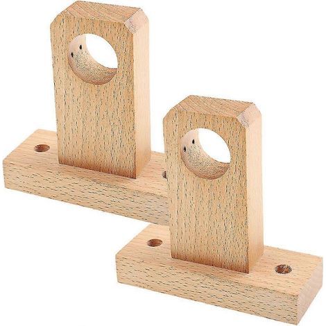 2 fixations pour tringle à rideaux en bois, supports de tringle à rideaux robustes en bois, crochets pour tringle à rideaux (1/2)