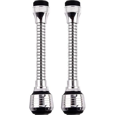 2 Pièces Rallonge Robinet,Filtre D'extension Pivotant,Extension de Douche de Robinet,360°Réglable Bec Diffuseur Filtre, Deux Modes Réglable,pour éviers de Cuisine, Salle de Bain (1/5)