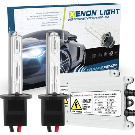 Kit Xénon H3 - 8000 °K - Ballast LUXE XPU FDR3+ voiture - 35W 12V - Système de conversion xénon (1/5)