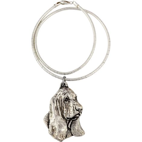 Basset Hound II - collana per cani, gioielli unici per amanti dei cani, ciondolo a forma di serpente unico di Art-Dog (1/5)