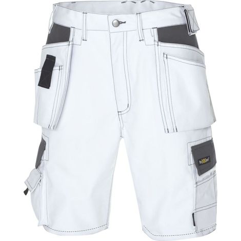 teXXor® Canvas (270 g/m²) Shorts BERMUDA weiß/grau 65% Poly 35% Baumw 4344 Gr.58