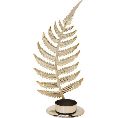 Bougeoir En Métal Forme Feuille Décoration Table Pour Mariage Fête Salon - 1 Pièce (1/5)