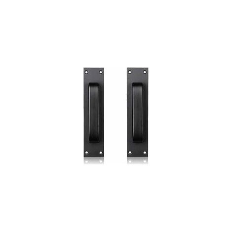(Black) Aluminum alloy door handle for glass-mounted aluminum and plastic kitchen doors (1/4)