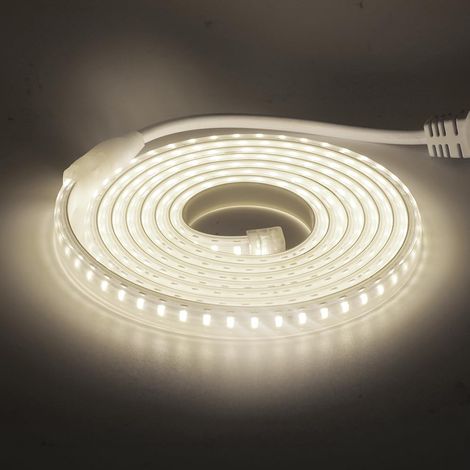 LED-Streifenleuchte, IP67 wasserdicht, 220 V, flexible LED-Streifenleuchte für Treppen, Innen-/Außenküche (10 m) (1/4)