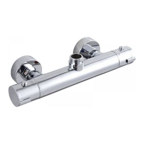 Mitigeur de douche rond sortie haute – Laiton avec cartouche céramique – Installation facile – Contrôle précis de température et débit (1/4)