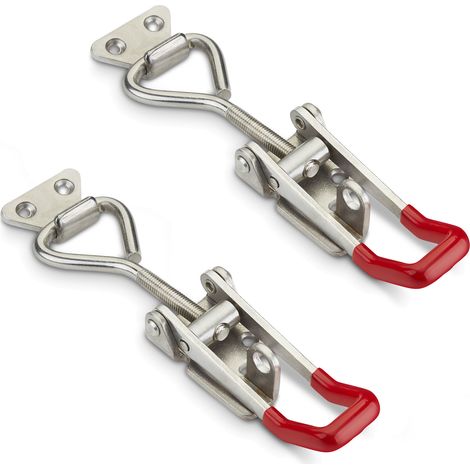 2er Set SOTECH Spannverschluss M8 (Haltekraft 600 Kg, abschließbar) Edelstahl SS304 verstellbarer Kistenverschluss