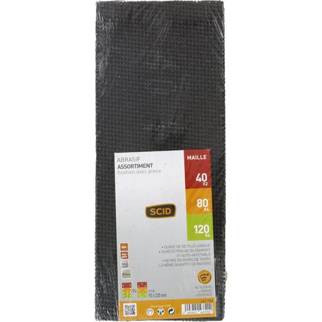 Fissatore con pinza 93 x 230 mm 40 x 2 / 80 x 4 / 120 x 4 10